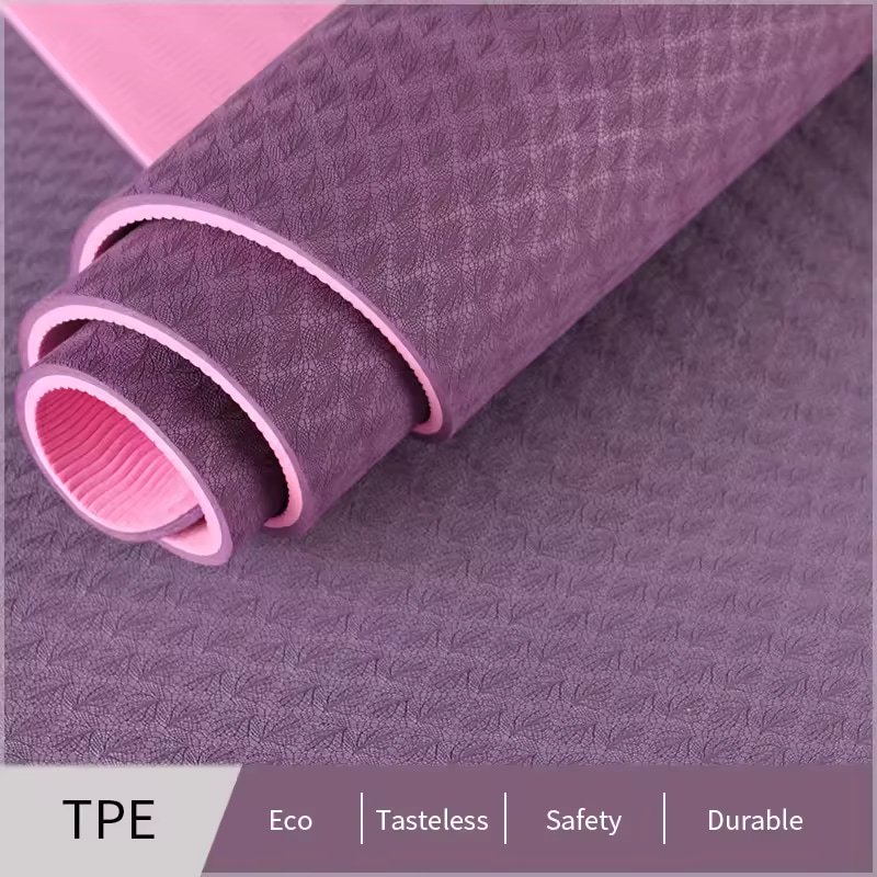 Free Anti Slip Durable TPE Yoga Mat 