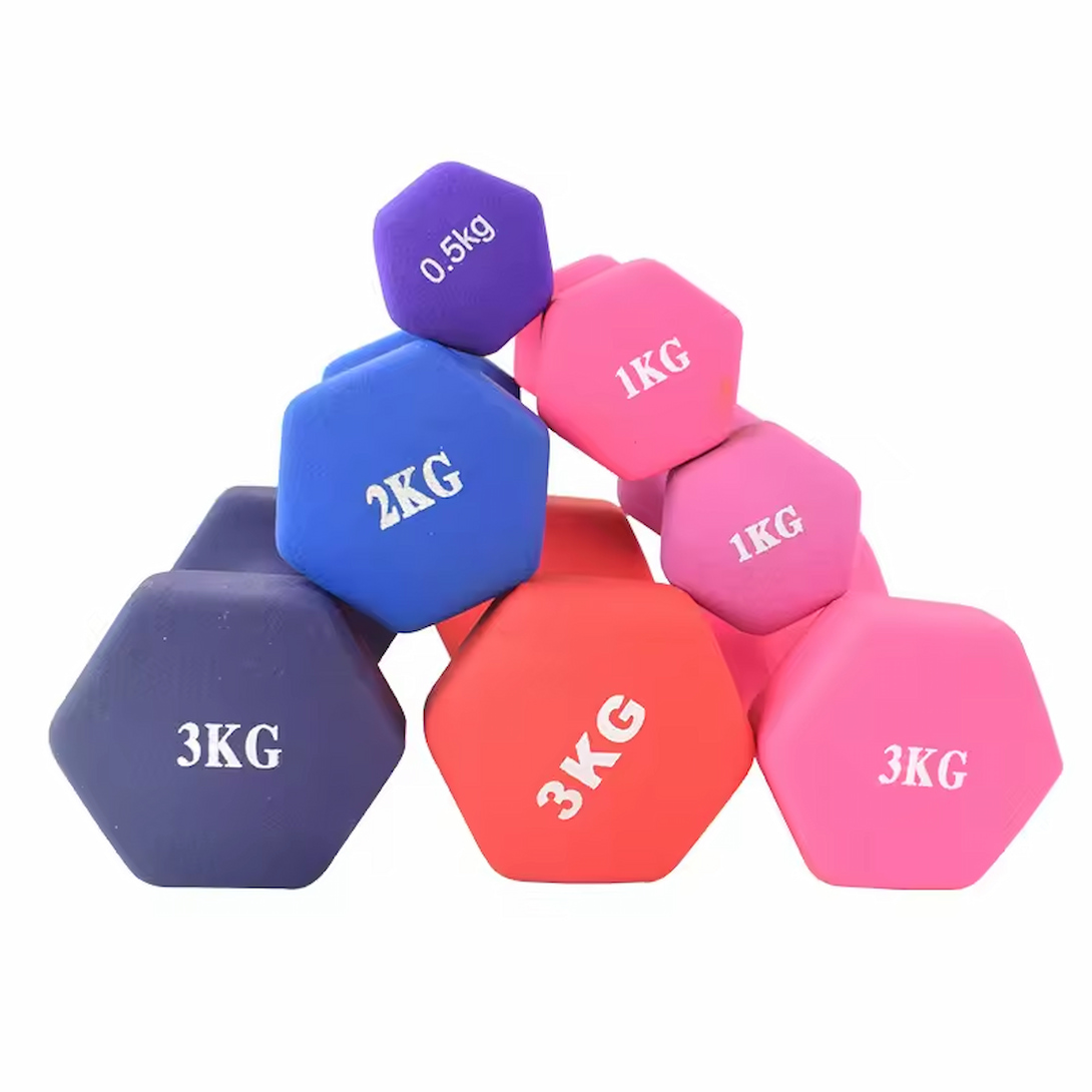 Customized Logo Yoga Gym Hexagon Dumbbell